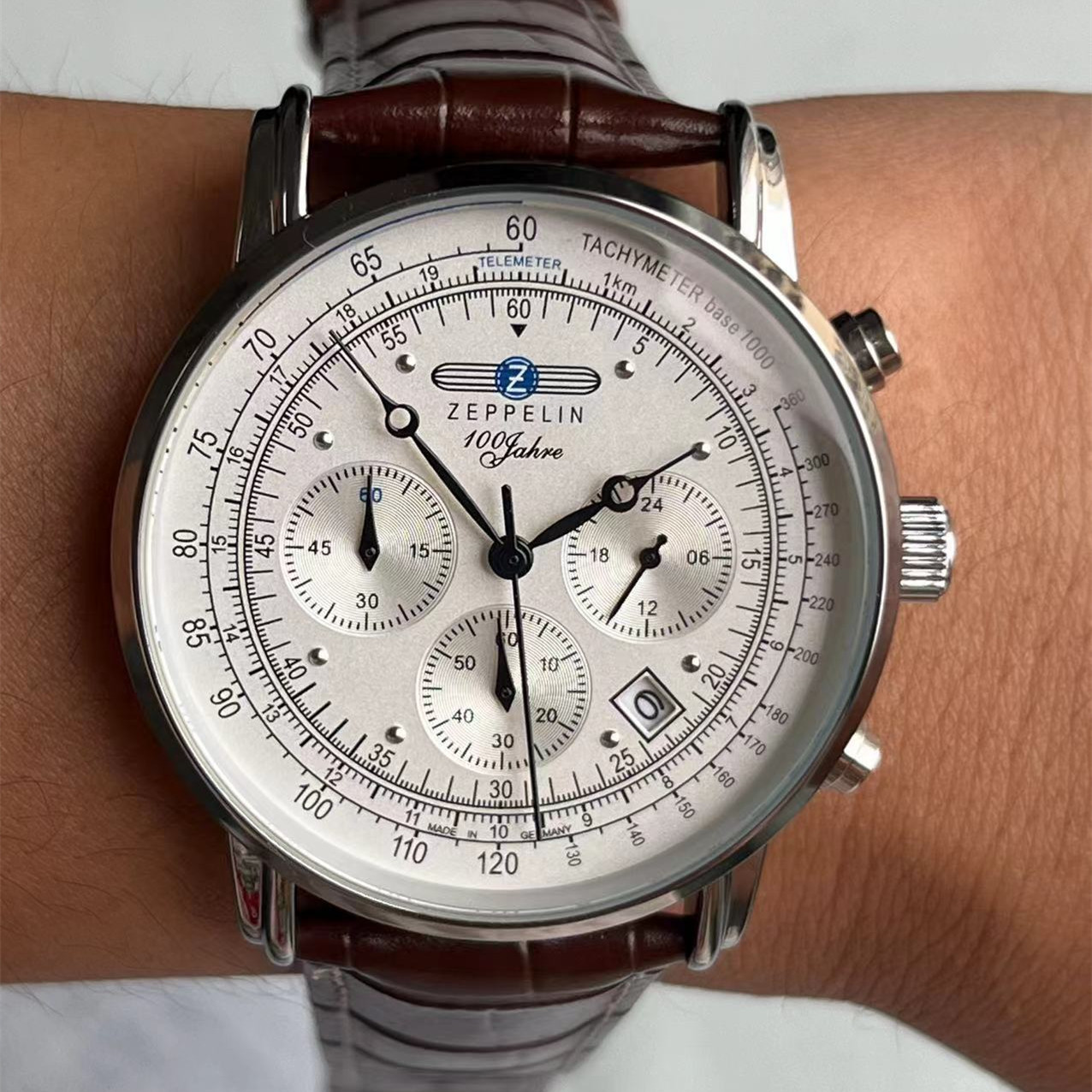 Smartwatch Touch - Nieuwe Zeppelin-serie automatisch lederen herenhorloge voor