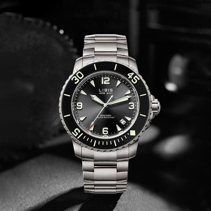 Smartwatch Touch - Herenhorloge, klassiek zwart, quartz, met stalen
